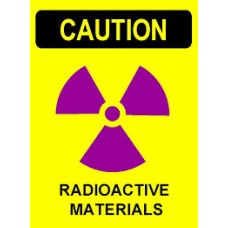 Radiation(Radioactivity) sign board / 350*450mm